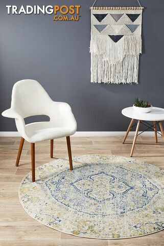 Museum Tyler Sky Blue Round Rug 240X240CM - MUS-867-SKY-240X240