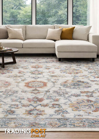 Livvie Rug 200x290CM - CASA-A0394A-NAVY-CREAM-200X290