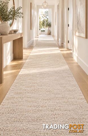 Nori Beige Hallway Runner 80CM Wide 8M