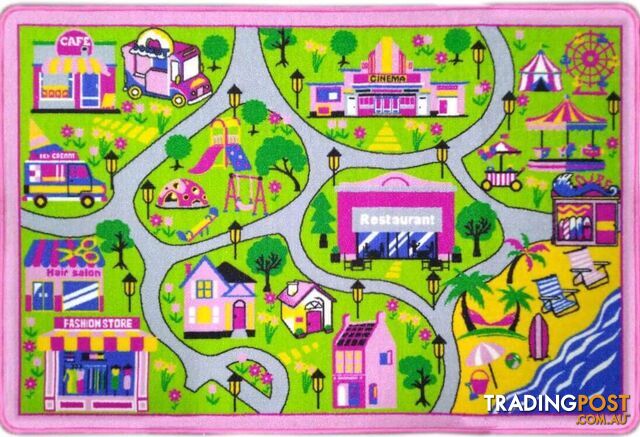 Pink Track Kids Playmat 200x290cm - PLAYMAT-PINKTRK-200