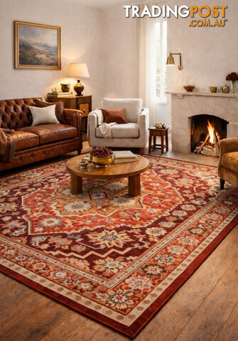 Kachan Red Medallion Rug 200 x 280CM - CKASHAN-4929-Z