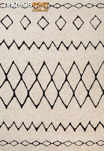 Luana 12 Ivory Charcoal Rug 160 x 230CM - BLUANA1215-IVORCHAR