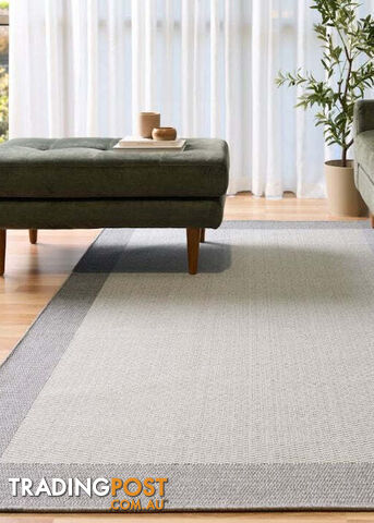 Lara Silver Border Non Slip Rug 240x320CM - DSOLARA49092-SILVER