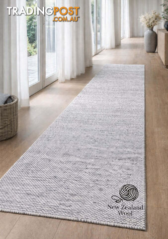 Lani Smoke NZ Wool Hallway Runner 80CM Wide 6M