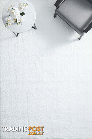 Angel Shag White Rug 290x200CM - ANG-WHITE-290X200