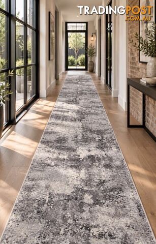 Selena Grey Hallway Runner 80CM Wide 4.5M