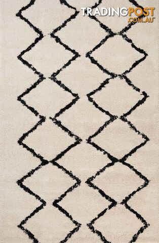 Luana 7 Ivory Charcoal Rug 160 x 230CM - BLUANA701-IVORYCHAR