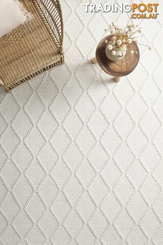 Huxley White Rug 225X155CM - HUX-WHITE-225X155