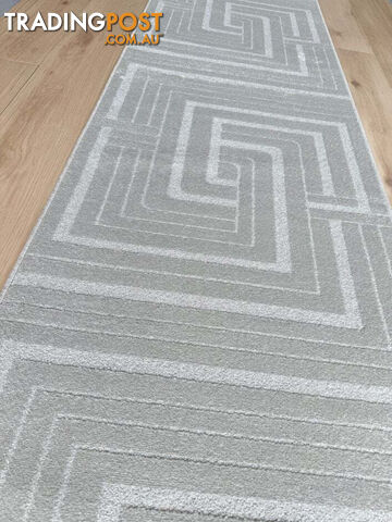 Summit Maze Grey Hallway Runner 80cm Wide 1M - OZLO - 7606511 ASH - photo 3 of 6