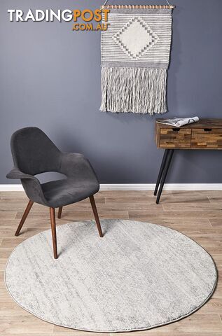 Mirage Zelda Silver Grey Round Rug 240X240CM - MIR-351-SIL-240X240 - photo 1 of 3