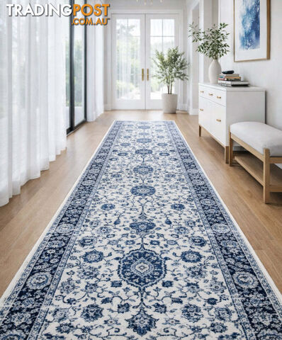 Traditional Hall Runner Verona Cream 9641 80CM Wide 10.5m - Verona 9641 Cream