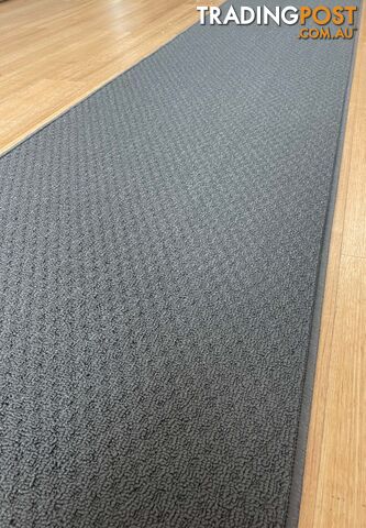 Phoenix Charcoal Hall Runner 67cm Wide Non Slip Backing 1M  - TANGO - GREY CHARCOAL 67CM