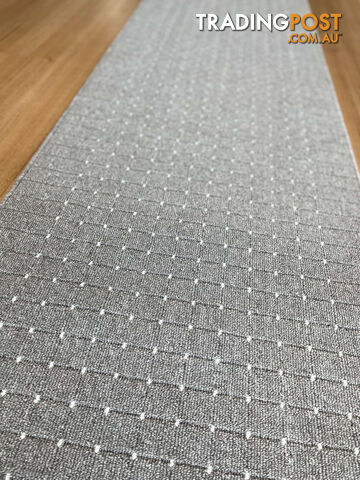 Roma Dots Grey Hallway Runner 80CM Wide 13.5M - MOS JAZZ GREY WHITE 80CM