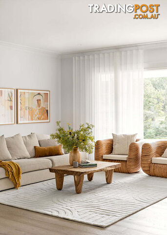 Darren Palmer Zen White Rug 330X240CM - DP-ZEN-330X240