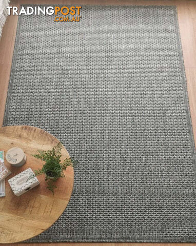 Sorrento Light Grey C Flat Weave Non Slip Rug 240x330CM  - Seaspray 3787 DM9 E Light Grey 240x330