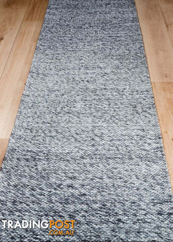 Lani Dark Grey NZ Wool Hallway Runner 80CM Wide 4M - Park Lane Dark Grey 80cm...