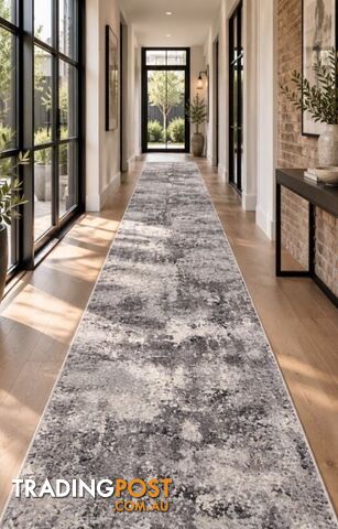 Selena Grey Hallway Runner 80CM Wide 5M