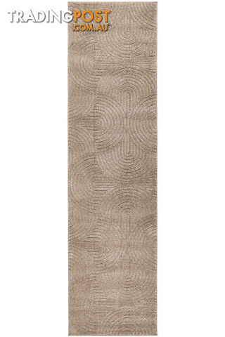 Haven Zina Latte Runner Rug 400X80CM - HVN-ZINA-LATTE-400X80