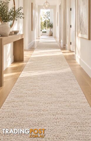 Nori Beige Hallway Runner 80CM Wide 13.5M