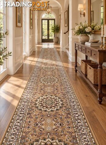 Heirloom Berber Medallion Hallway Runner 80CM Wide 11.5M