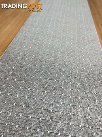 Roma Dots Grey Hallway Runner 80CM Wide 7.5M - MOS JAZZ GREY WHITE 80CM