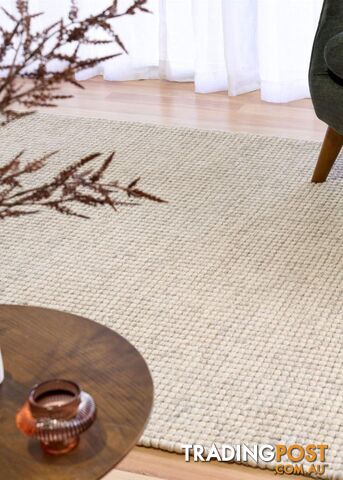 Sasha NZ Wool Blend Rug Light Grey 80x320cm - DASHA-LTGREY