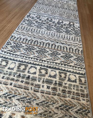 Boho Ivory Beige Hallway Runner 80CM Wide 1M  - Carvan Ivory Beige 8494