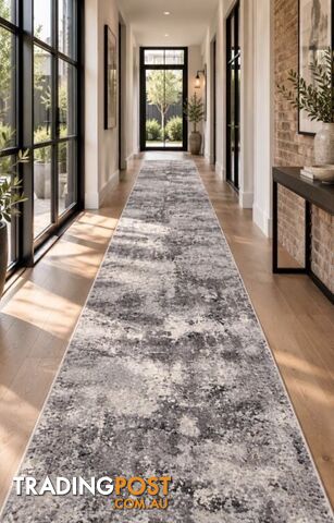 Selena Grey Hallway Runner 80CM Wide 11M