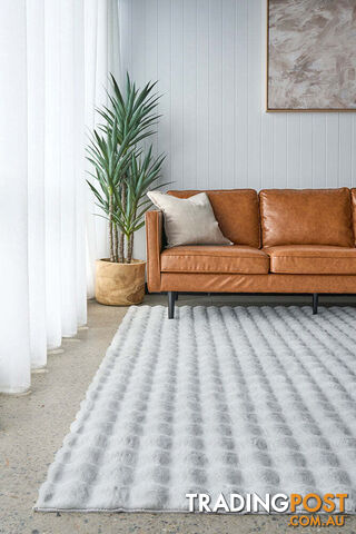 Bubble Silver - Machine Washable Rug 220X150CM - BUB-SILVER-220X150