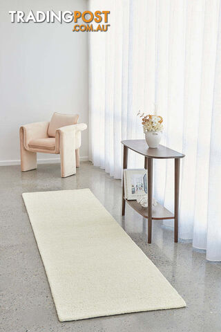 Diva Cream Runner Rug 400X80CM - CLO-EMB-CREAM-400X80
