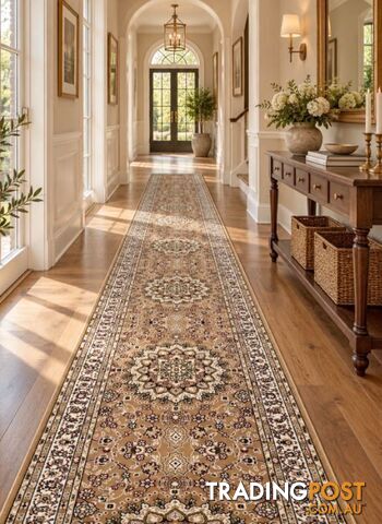 Heirloom Berber Medallion Hallway Runner 80CM Wide 3.5M