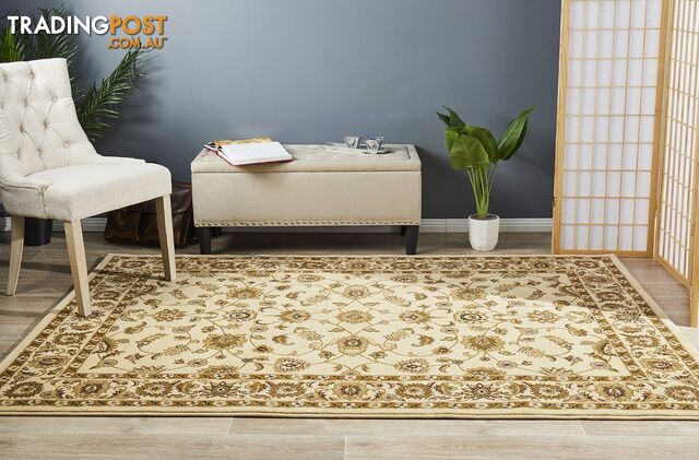 Classic Rug Ivory with Ivory Border 170x120cm - SYD-1-II-170X120
