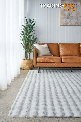 Bubble Silver - Machine Washable Rug 160X100CM - BUB-SILVER-160X100