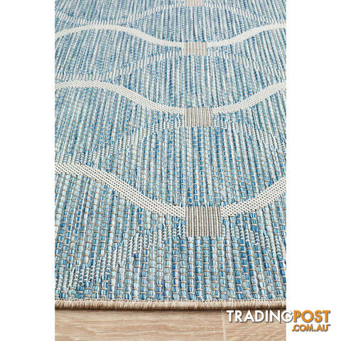 Terrace Denise Trellis Rug Blue 300X80CM  - TER-5501-BLU-300X80 - photo 5 of 7