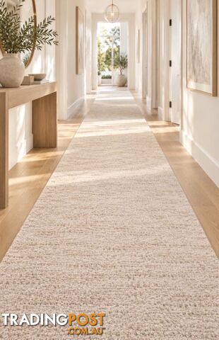 Nori Beige Hallway Runner 80CM Wide 20M