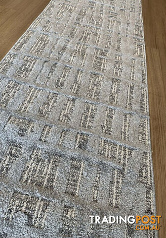 Boho Ivory Hallway Runner 80CM Wide 6M  - Carvan Ivory 5372 A