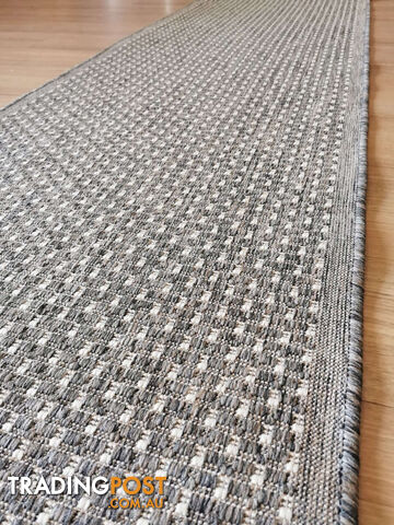 Sorrento Silver C Hallway Runner Non Slip 80CM Wide 1M  - Seaspray 3787 W71 E-80