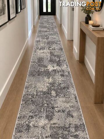 Selena Grey Hallway Runner 80CM Wide 12M