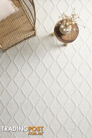 Huxley White Rug 320X230CM - HUX-WHITE-320X230