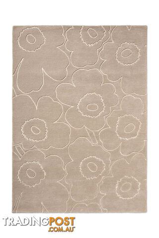 Marimekko Piirto Unikko Greige 133704 Rug 200X140CM - BC-MKO-133704-200X140