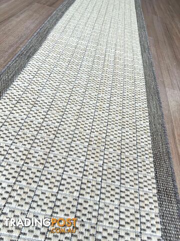 Suva Flat Woven Natural Cream 405 712 Hallway Runner Non Slip 13.5M  - 405-712