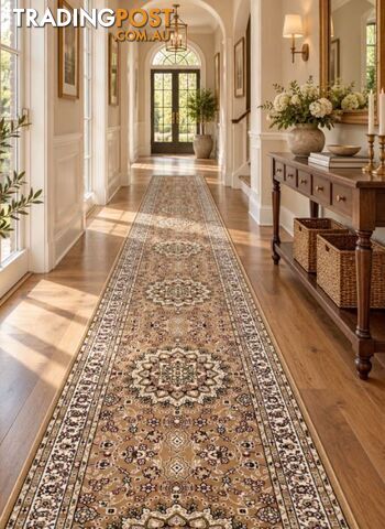 Heirloom Berber Medallion Hallway Runner 80CM Wide 9M