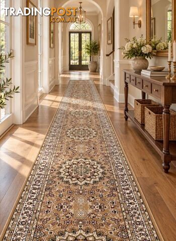 Heirloom Berber Medallion Hallway Runner 80CM Wide 13.5M