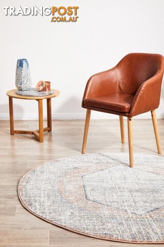 Mayfair Lorissa Peach Round Rug 150X150CM - MAY-LOR-PEA-150X150