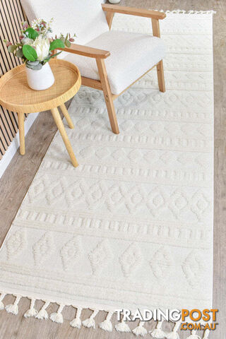 Mia Diamonds Cream Runner Rug 100x300cm - MIA-A1211A-CREAM-100X300