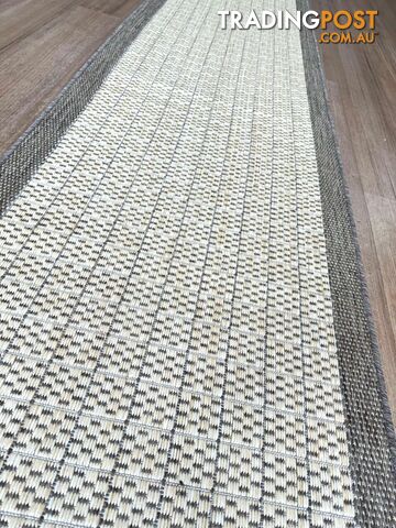 Suva Flat Woven Natural Coffee 405 712 Hallway Runner Non Slip 2M - 405-712