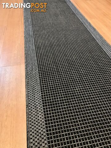 Suva Black Grey Flat Woven Hall Runner Non-Slip 17 212 1M - 17 212 1M - photo 3 of 6