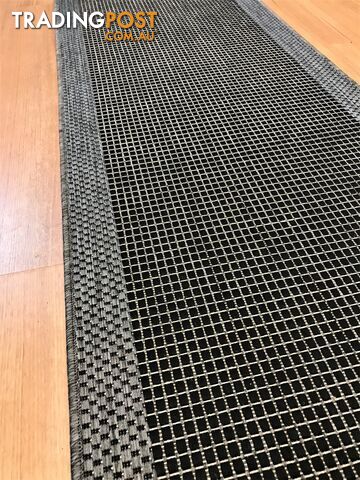 Suva Black Grey Flat Woven Hall Runner Non-Slip 17 212 1M - 17 212 1M - photo 2 of 6