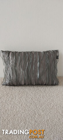 Cushion in silver/grey, rectangular