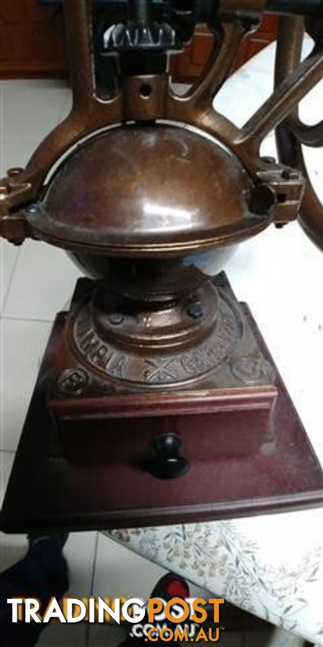 Antique coffee grinder